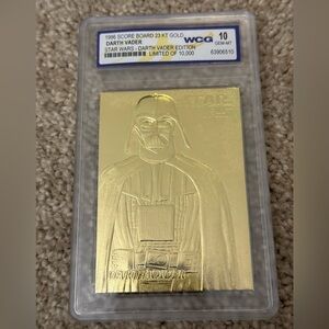 1996 SCORE BOARD 23 KT GOLD DARTH VADER WCG STAR WARS - DARTH VADER EDITION